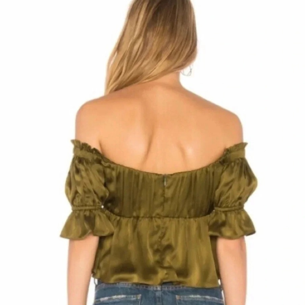 Stone Cold Fox Silk Monte Green Crop Top 1 - Picture 2 of 8
